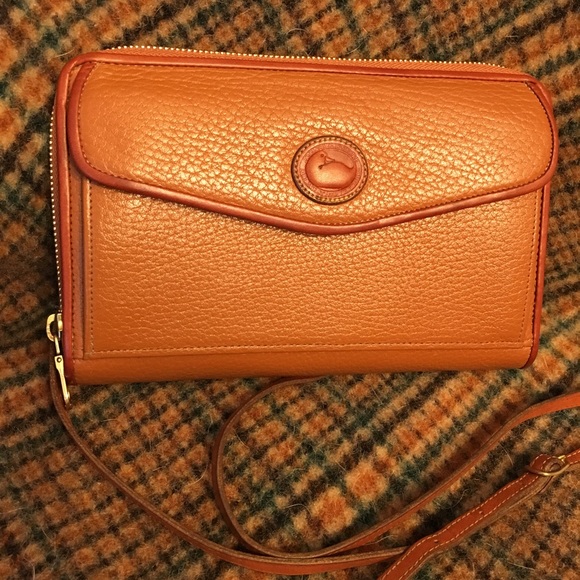 Dooney & Bourke Handbags - Dooney Vintage British Tan Wallet Crossbody